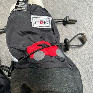 Stonz Black Booties with Red Car Design